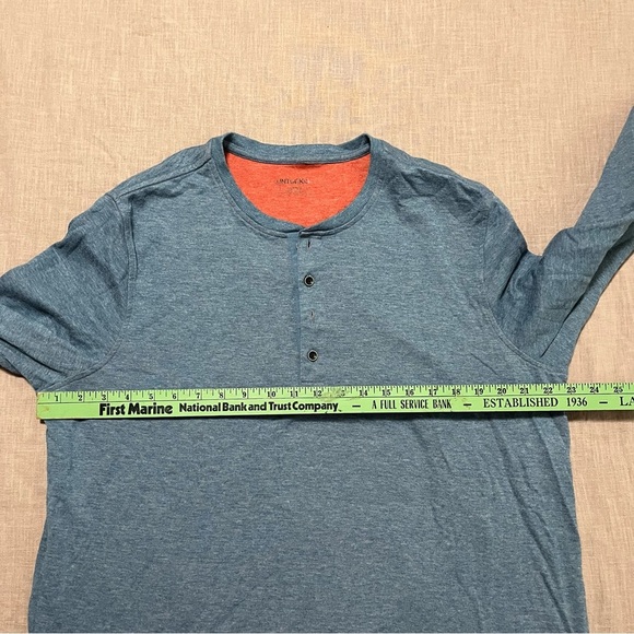 UNTUCKit Blue Orange Long Sleeve Henley Size XLarge Thick Warm Fall Transition - Picture 5 of 6